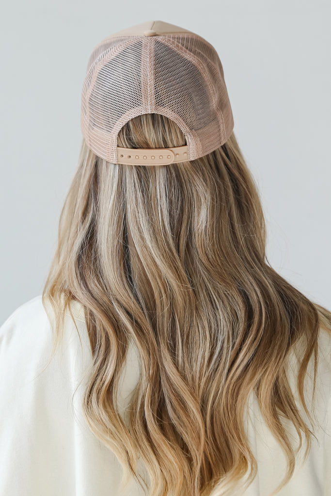 Taupe Greenville Trucker Hat back view