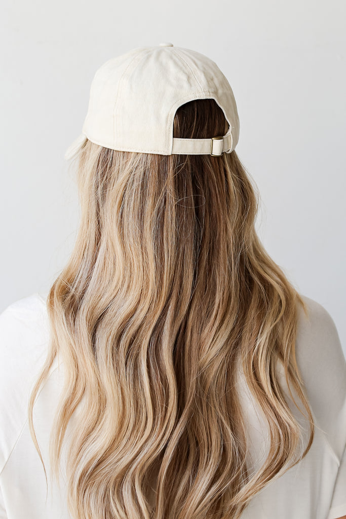 Ivory Greenville Embroidered Hat back view
