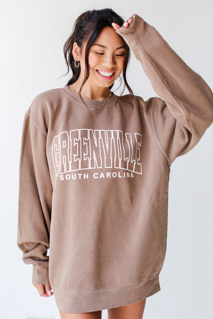 Brown Greenville South Carolina Pullover front view
