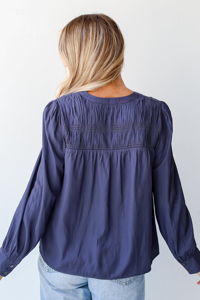 charcoal Blouse back view