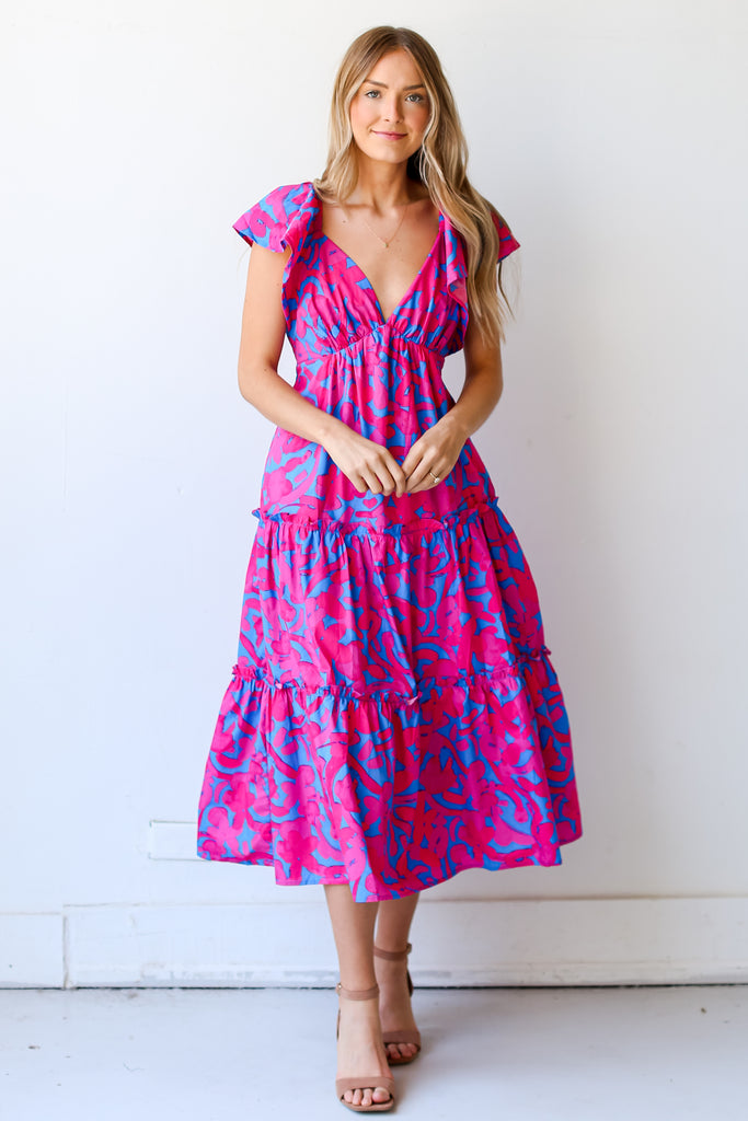 model wearing a Floral Maxi Dress