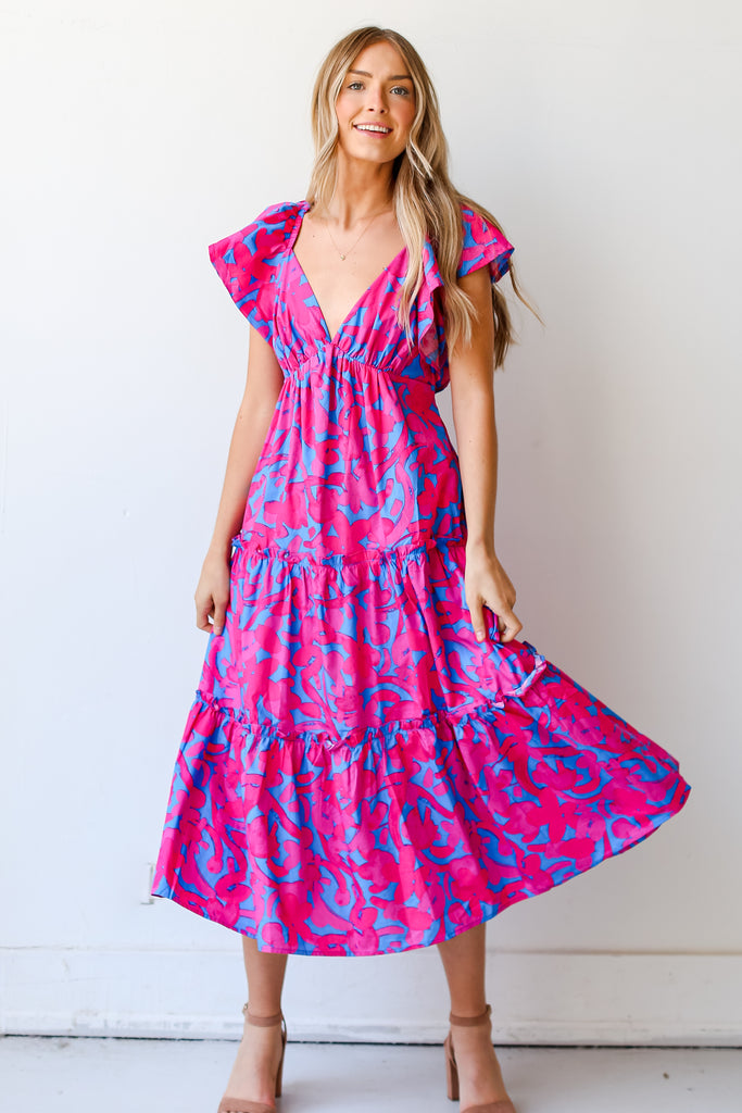 Floral Maxi Dress on hudson blake model
