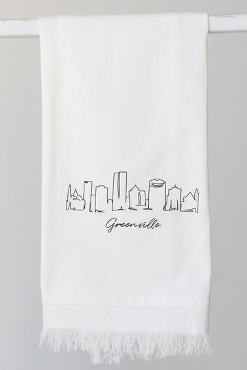 Greenville City Scape Hand Towel