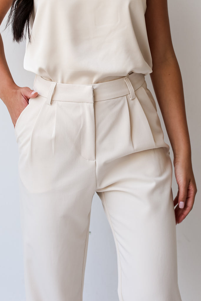 ivory Trouser Pants close up