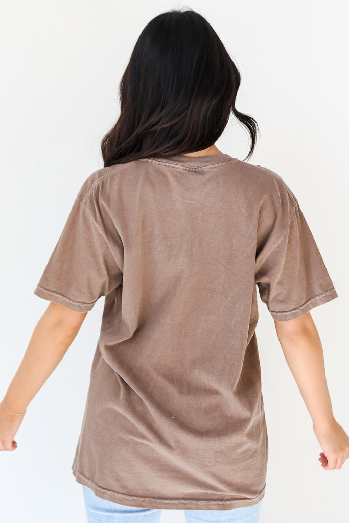 Products Mocha Greenville South Carolina Block Letter Tee back view