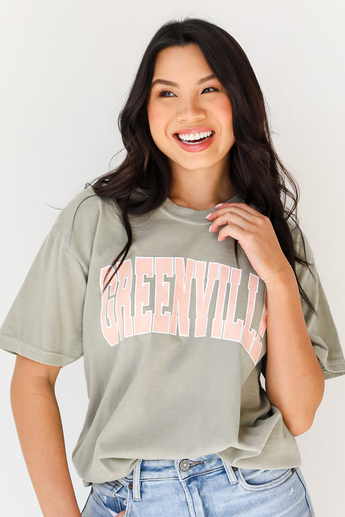 Sage Greenville Tee front view