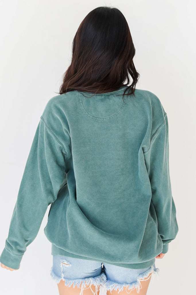 Teal Greenville South Carolina Pullover back view