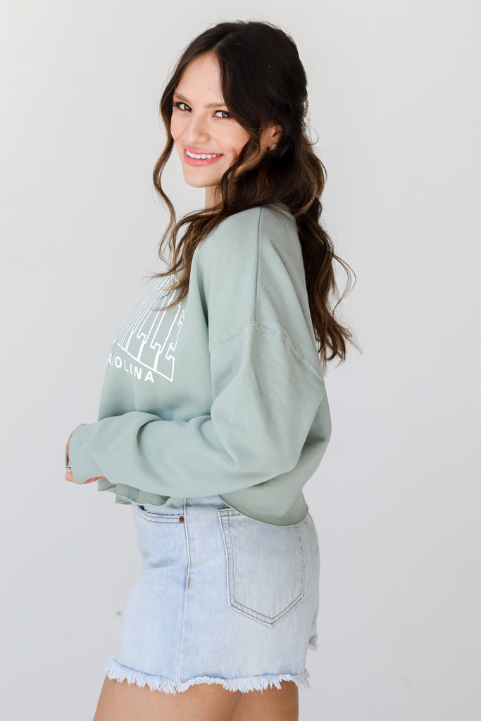 Sage Greenville South Carolina Cropped Pullover side view