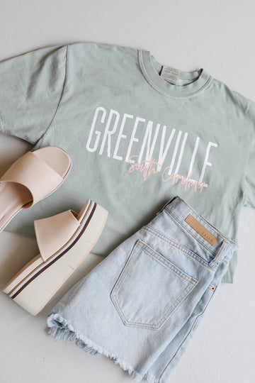 Sage Greenville Script Tee